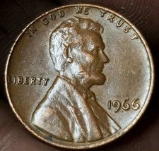 1966 lincoln penny error &quot;L&quot; no mint mark Doubling Free Shipping  - $7.92