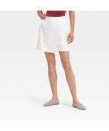 A New Day Women&#39;s Linen Blend Skort Size 4 White Side Zip New Skirt W Sh... - €20,73 EUR