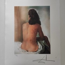 Salvador Dali Hand Signed Lithograph - Gala Nude Seen from Behind - £118.83 GBP