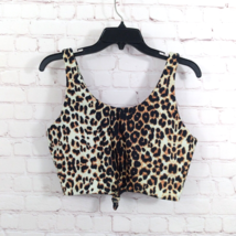 Zaful Bikini Top Womens 10 Animal Print Knotted Padded Boho Top Only - $17.99