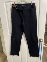 Lauren Ralph Lauren Pants Womens Size 6 Navy Straight Trouser Business C... - £16.73 GBP