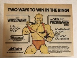 1988 WWF Wrestle mania Vintage Print Ad Hulk Hogan Nintendo VCR Game pa31 - £11.09 GBP