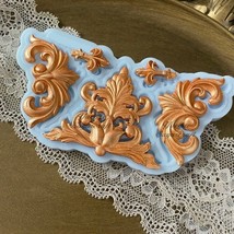 Baroque Style Scroll Relief Cake Decoration Fondant Molds European Vintage Mould - £9.89 GBP