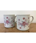 Set Pair 2 Vintage Schmidt Brasil Porcelain Flower Floral Purple Coffee ... - £29.13 GBP