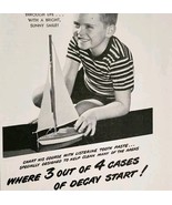 1947 Listerine Antiseptic Toothpaste Advertisement Dental Hygiene DWPP21 - $27.41 CAD