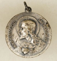 Silverplated Jewelry Fatima Sacred Heart Jesus Catholic Necklace Pendant... - $19.79