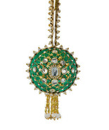 The Cracker Box  Inc Christmas Ornament Kit JOan Brooch on Emerald Golde... - $85.00