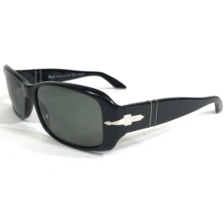 Persol Sunglasses 2861-S 95/58 Black Rectangular Frames with Green Lenses - £193.88 GBP