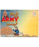 I&#39;M IN THE ARMY NOW! Souvenir WW-II Era Military Humor Postcard Folder U... - £6.75 GBP