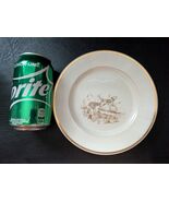 1978 Fitz &amp; Floyd La Caza 2 Perros 19.1cm Ensaladera Blanco Oro Ff 14 Mint - $359.37 MXN