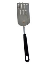 Vintage Ecko 12” Spatula Chrome Keyhole Slots Black Short Handle USA - $14.24