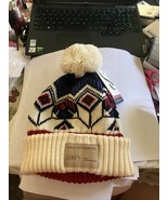 Dale Of Norway Wool Beanie Ivory Red Blue New Sealed - $647.74 MXN