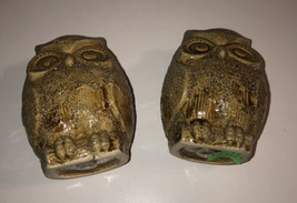 Rare Vintage INARCO Textured brown Owl  Salt &amp; Pepper Shakers ~ Japan E-... - $178.56 MXN