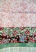 Fabric Red Rooster &quot;Freesia Frolic&quot; Quilter&#39;s Sampler 5 Pcs Pink/Sea Green $5.95 - £4.68 GBP
