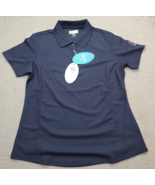 Grey Norman Golf Polo Shirt Women&#39;s M Navy Deer Creek Play Dry Moisture ... - $519.53 MXN