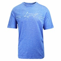 Greg Norman Men&#39;s Heather Sea Blue Big Logo S/S T-Shirt (S02) - £9.91 GBP