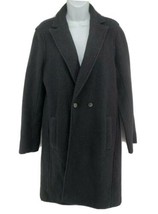 J Crew Daphne Topcoat Italian Boiled Wool Coat Size 6 Tall Black Manifattura - £96.56 GBP