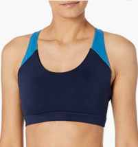 NWT Core 10 by Reebok Sports bra Small Blue colorblock - £22.54 GBP