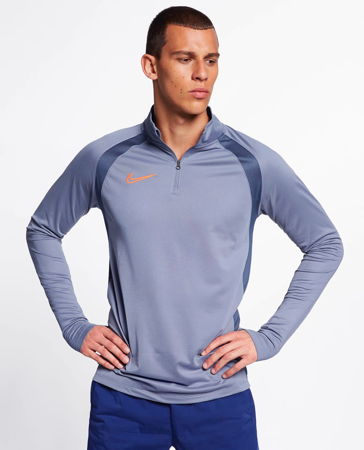 Nike Men&#39;s Dri-Fit Academy Drill 1/4 Zipper Top Armory Blue AQ1245-490 S... - $63.36