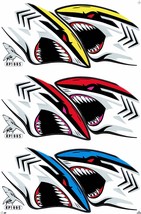 AU202 Shark Mouth Scooter Sticker Decal Racing Tuning Size 27x18 cm / 10... - $3.99
