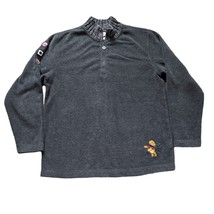 The Disney Store Gray Pullover Winnie The Pooh Size M 1/4 Zip Mock Turtleneck - £18.67 GBP