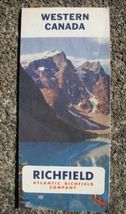Vintage 1966 Atlantic Richfield ROAD MAP WESTERN CANADA British Columbia... - $3.99