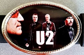 U2 Rock Group Epoxy PHOTO MUSIC BELT BUCKLE   - NEW! - £13.15 GBP