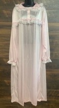 Vermont Country Gown Women 1X Pink Lace Ruffled CottageCore VGT Granny Core USA - $51.30