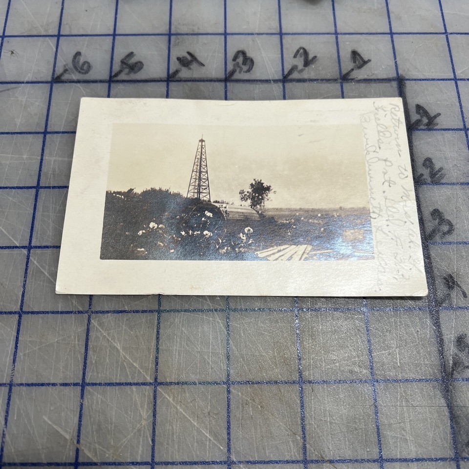 vintage rppc postcard Oil Derrick Burkburnett Texas 1919 - $12.14