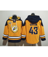 Men&#39;s Indiana Pacers #43 Pascal Siakam Yellow Lace-Up Pullover Hoodie - €64,81 EUR