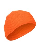 Acrylic Knit Cap Heavyweight and Warm Coyote Orange Versatile One-Size Beanie - $13.13