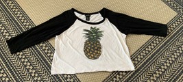 Women’s Cropped Pineapple Shirt Size Large - £9.32 GBP