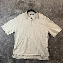 Ralph Lauren Polo Golf Shirt Mens Large Grey Plaid Performance Light Golfer - $13.89