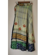 Upcycled Indian Sari Wrap Skirt S462 - $272.02 MXN