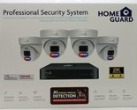 Home Guard Professional Security System 8 Channel NVR 4 Cameras Color, S... - $197.88