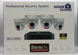 Home Guard Professional Security System 8 Channel NVR 4 Cameras Color, S... - £155.65 GBP