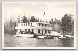 Minnesota Mando of Rainy Lake Houseboat RPPC Postcard D28 - £23.94 GBP