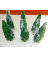 SIX GREEN TREES- APPROX 5&quot; TALL -  LOT B - - £7.08 GBP