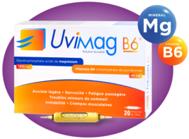 Uvimag B6 - Magnesium &amp; Vitamin B, Drinkable Solution-20 Vials Of 10ml  - £23.59 GBP
