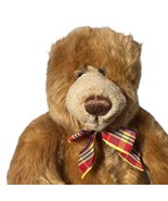 GUND Brown 12” Bear Snoodles #2974 plush Stuffed Animal Toy plaid bow Play - $15.72