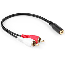 3.5Mm To Rca Stereo Audio Adapter Cable Wire Cord Female To 2Rca Male Ja... - £11.80 GBP