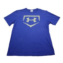 Under Armour Mens Shirt L Blue Heatgear Regular Fit Short Sleeve Casual Sports T - £14.45 GBP