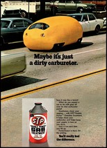 1972 STP Gas Treatment Lemon Car Vintage Print Ad Dirty Carburetor Wall Art - £8.38 GBP