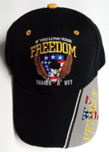 If You Love Your Freedom Thank A Veteran Embroidered Logo Military Hat C... - £6.37 GBP