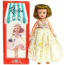 Vintage 1959 Ideal Little Miss Revlon Blonde Doll Layered Lace Dress Gown w/Box - $199.99