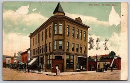 Post Office Building Crestline Ohio OH 1907 DB Postcard D15 - £5.69 GBP