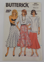 BUTTERICK PATTERN #3897 MISSES 14-18 FITTED &amp; FLARED SKIRT BACK ZIP UNCU... - $9.99