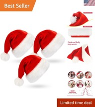 Adult Luxury Santa Hats - 3 Pack LED Christmas Decorations for Festive G... - $560.27 MXN
