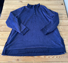 Anybody NWOT Women’s fleeced back French Terry Pullover Size 2X navy k9 - £10.82 GBP