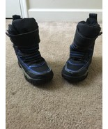 Totes Toddler Boys Black &amp; Blue Boots Winter Hiking Casual Unknown Size - $40.74